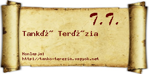 Tankó Terézia névjegykártya