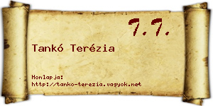 Tankó Terézia névjegykártya